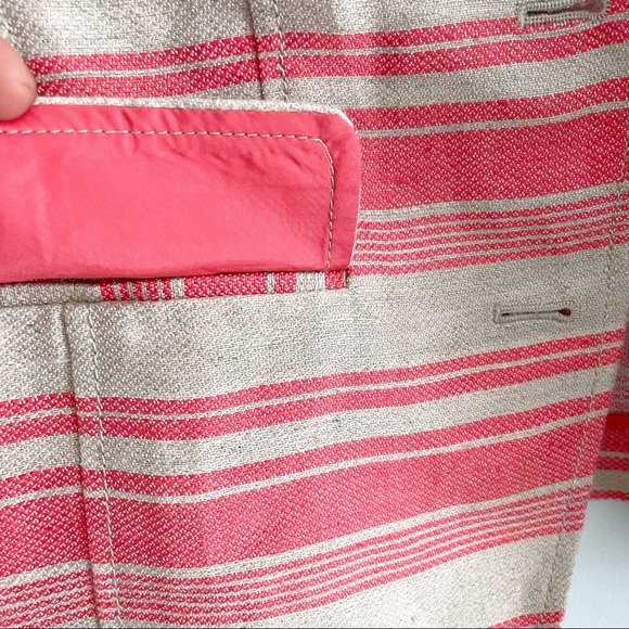 Two Button Tailored Jacket with Pockets in a Linen Blend by LOFT - Picture 5 of 8